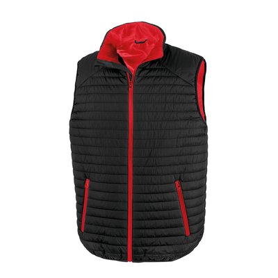 Chaleco eco con bolsillos laterales Black / Red S