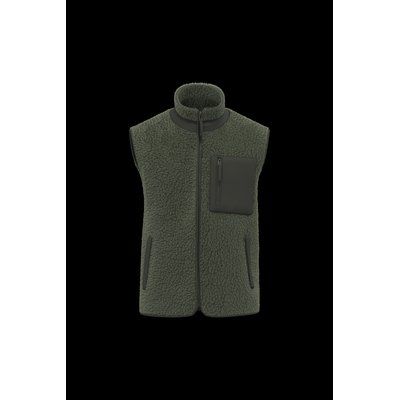 Chaleco con forro polar y doble cara Forest Khaki / Dark Forest Khaki L