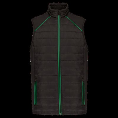 Chaleco hidrófugo con bolsillos Black / Kelly Green Xl