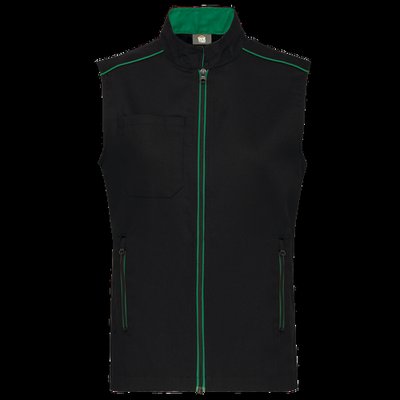Chaleco hombre con bolsillos Black / Kelly Green S