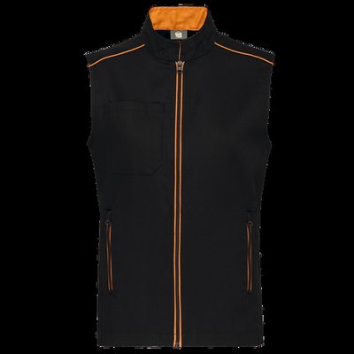 Chaleco hombre con bolsillos Black / Orange XXL