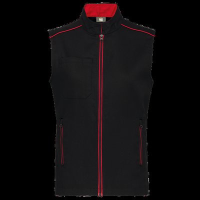 Chaleco hombre con bolsillos Black / Red XL