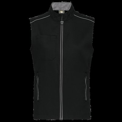 Chaleco hombre con bolsillos Black / Silver XL