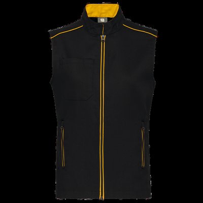 Chaleco hombre con bolsillos Black / Yellow S
