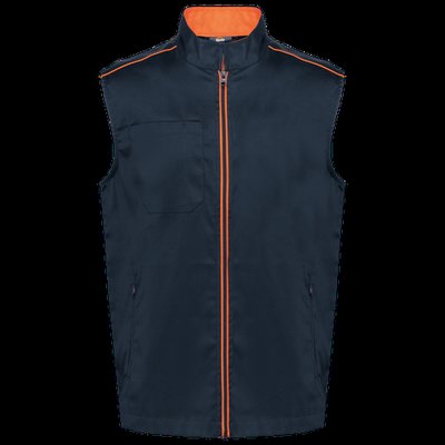 Chaleco hombre con bolsillos Navy / Fluorescent Orange 4Xl