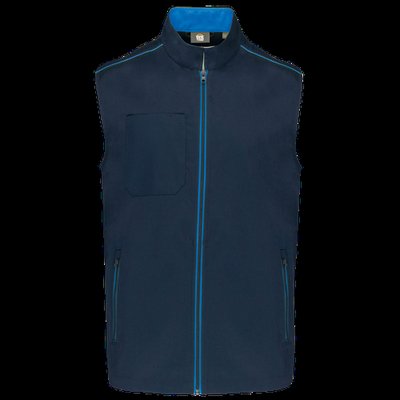 Chaleco hombre con bolsillos Navy / Light Royal Blue 3XL