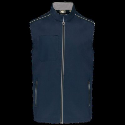 Chaleco hombre con bolsillos Navy / Silver XXL