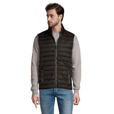 Chaleco Ligero Hombre Cuello Alto Negro/ Negro Opaco 3XL
