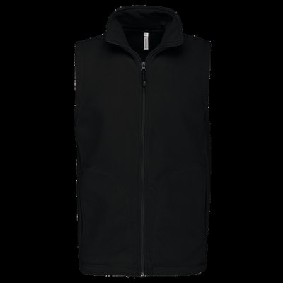 Chaleco micropolar hombre cremallera y bolsillos Black XXL