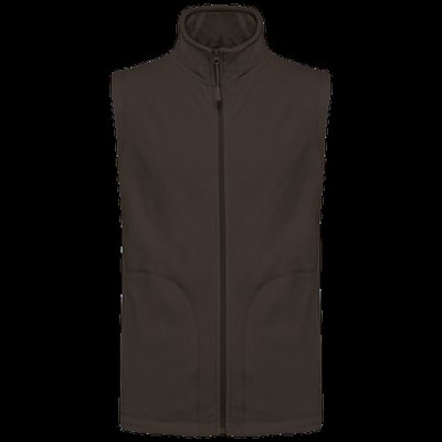Chaleco micropolar hombre cremallera y bolsillos CHOCOLATE 3XL