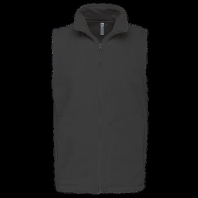 Chaleco micropolar hombre cremallera y bolsillos DARK GREY XL