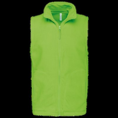Chaleco micropolar hombre cremallera y bolsillos Lime XXL