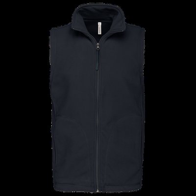 Chaleco micropolar hombre cremallera y bolsillos Navy 3XL
