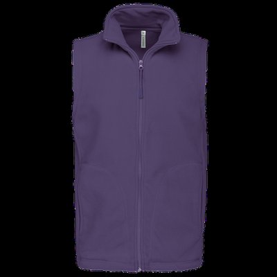 Chaleco micropolar hombre cremallera y bolsillos Purple S
