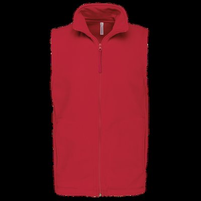 Chaleco micropolar hombre cremallera y bolsillos Red M