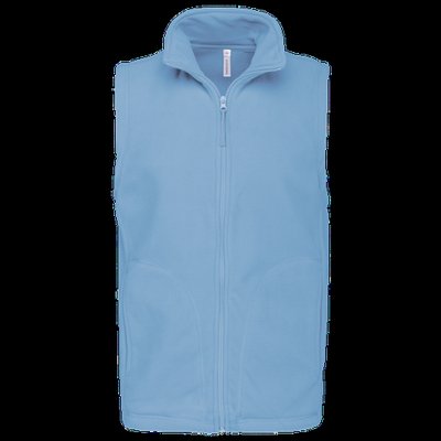 Chaleco micropolar hombre cremallera y bolsillos Sky Blue M
