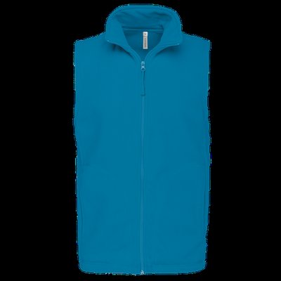 Chaleco micropolar hombre cremallera y bolsillos Tropical Blue M