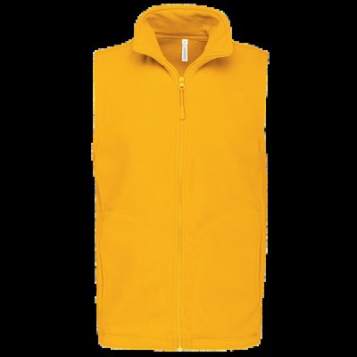 Chaleco micropolar hombre cremallera y bolsillos Yellow M