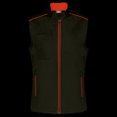 Chaleco mujer con bolsillos Black / Red S