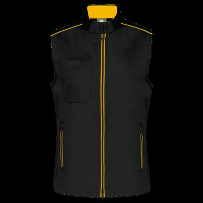 Chaleco mujer con bolsillos Black / Yellow XS