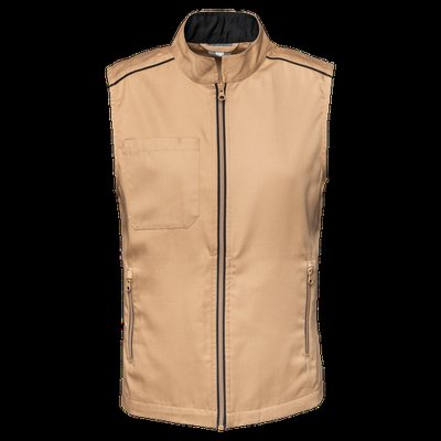 Chaleco mujer con bolsillos Camel / Black XXL