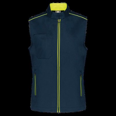 Chaleco mujer con bolsillos Navy / Fluorescent Yellow 3XL