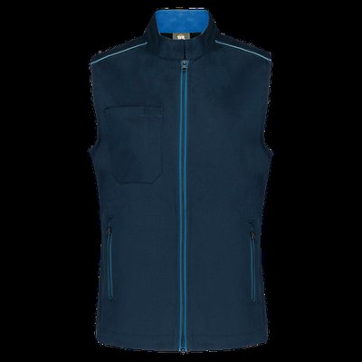 Chaleco mujer con bolsillos Navy / Light Royal Blue M
