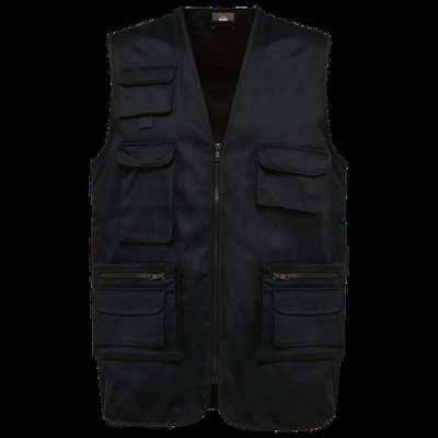 Chaleco multibolsillos con forro unisex Black XS