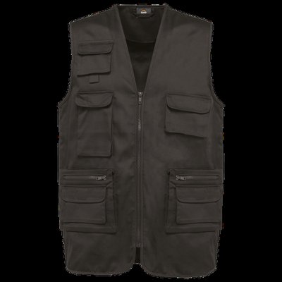 Chaleco multibolsillos con forro unisex DARK GREY XXL