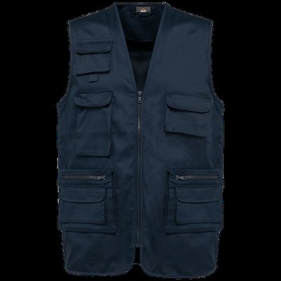 Chaleco multibolsillos con forro unisex Navy 5Xl