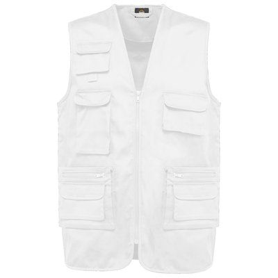 Chaleco multibolsillos con forro unisex White L