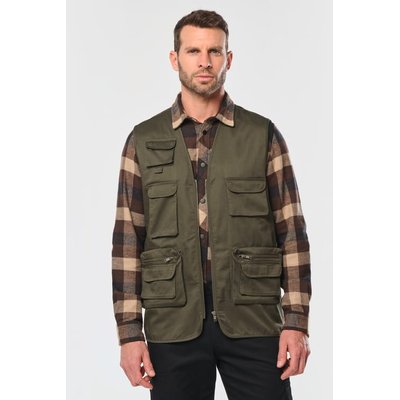 Chaleco multibolsillos con forro unisex