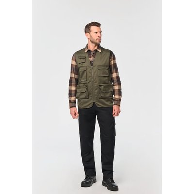 Chaleco multibolsillos con forro unisex