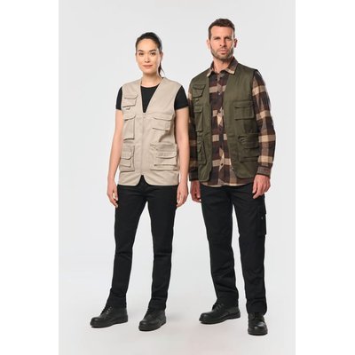 Chaleco multibolsillos con forro unisex