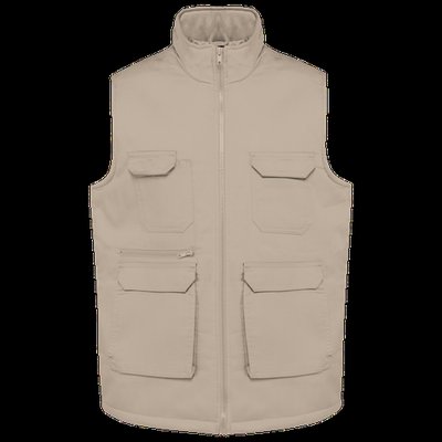 Chaleco multibolsillos unisex Beige 4XL