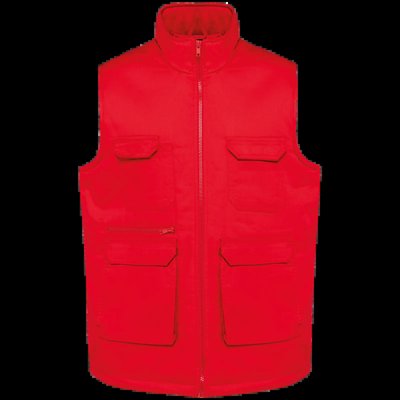 Chaleco multibolsillos unisex Red 4Xl