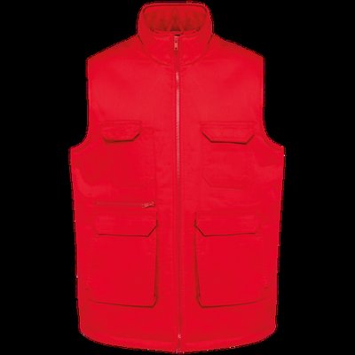 Chaleco multibolsillos unisex Red M