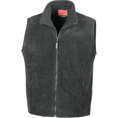 Chaleco Polar con Bolsillos Black S