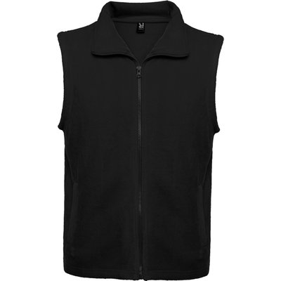 Chaleco Polar Cuello Alto 2 Bolsillos Negro XL