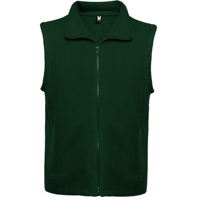 Chaleco Polar Cuello Alto 2 Bolsillos Verde Botella M