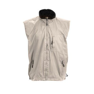 Chaleco Polar con Interior en Negro Beig L