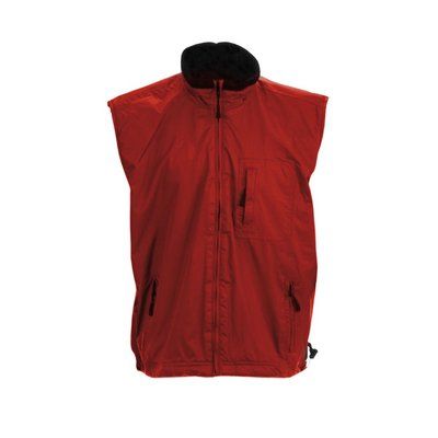 Chaleco Polar con Interior en Negro Rojo L