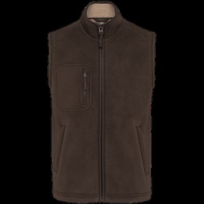 Chaleco polar Unisex corte recto Chocolate Xl