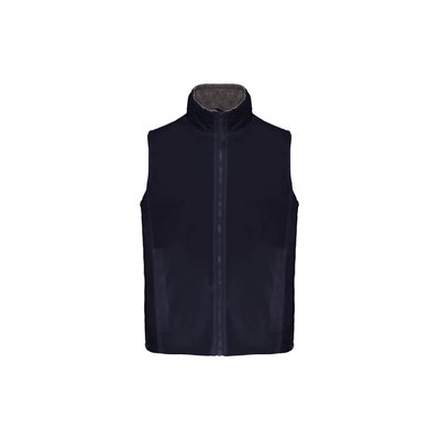 Chaleco polar unisex con cremallera Navy / Grey S