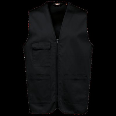 Chaleco polialgodón multibolsillos Black L