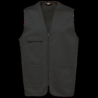 Chaleco polialgodón multibolsillos DARK GREY S