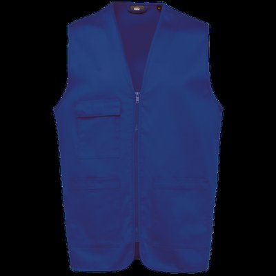 Chaleco polialgodón multibolsillos Royal Blue 3XL