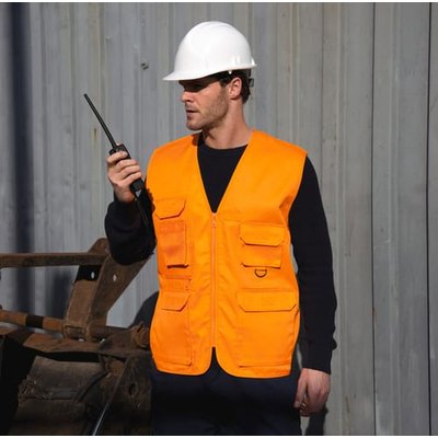 Chaleco Safari con bolsillos Orange S