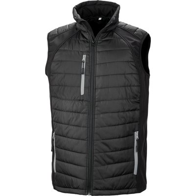 Chaleco Softshell acolchado reciclado Black / Grey M