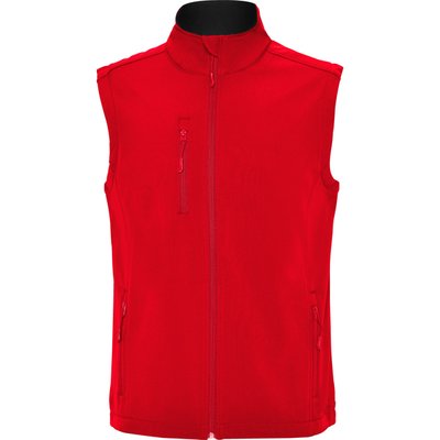 Chaleco softshell cremallera y forro polar Rojo Xl
